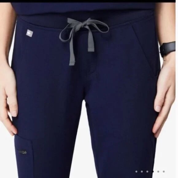 Figs Technical Collection Zamora High Waisted Jogger Scrub Pants Navy Medium - Picture 3 of 15